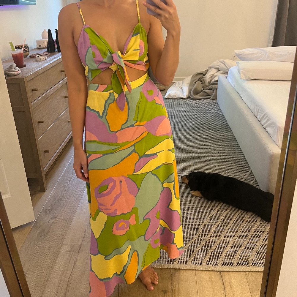 Show Me Your Mumu Moby Tie Maxi in Summer Sorbet Size Small